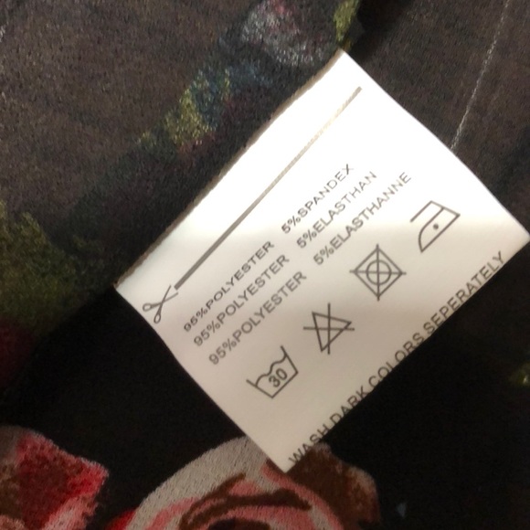 Semi Sheer Black Red Roses Kimono Open Cardigan - Picture 5 of 5